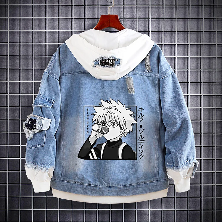 Hunter X Hunter Killua Zoldyck Denim Jacket weebmemes