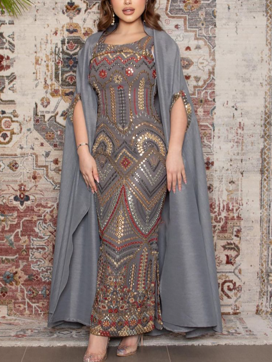 Colorful Glitter Bodycon Split Dress and Outerwear | Oxredo Shop Ramadan Sale