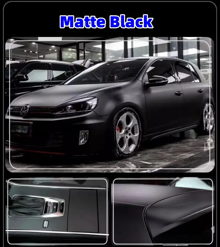 Carbon fiber black film for car interior and body