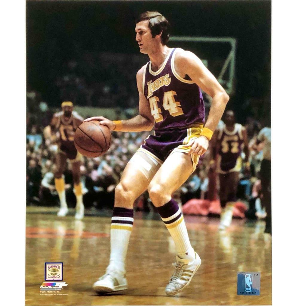 Jerry West LA Los Angeles Lakers NBA Hardwood Classics Photo Poster paintingFile 8x10 Photo Poster painting file