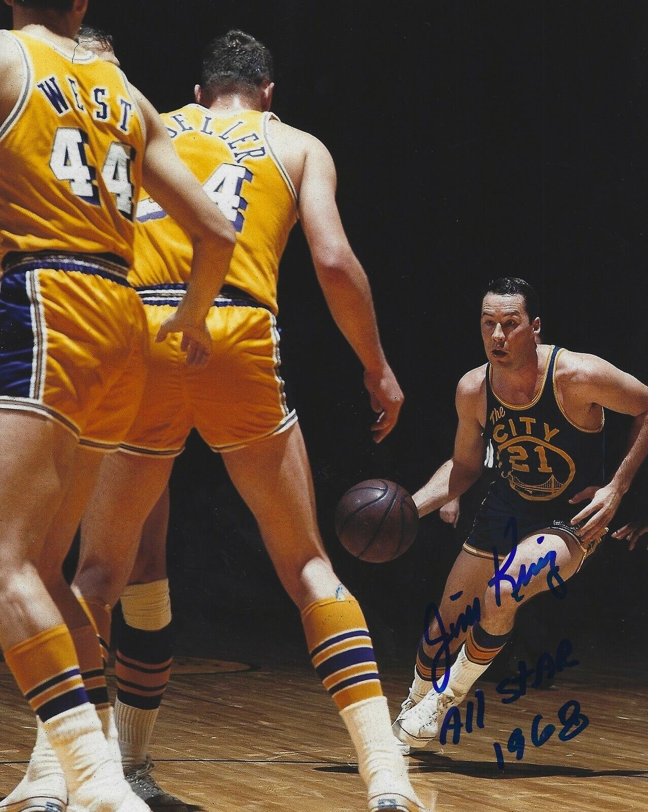 Signed 8x10 JIM KING Golden State Warriors Autographed Photo Poster painting COA