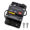 T Tocas 30 Amp Circuit Breaker with Recessed Switch Design for Boat Trolling Motor Marine ATV | Waterpoof IP67 Protection with Manual Reset DC 12V-48V 30A