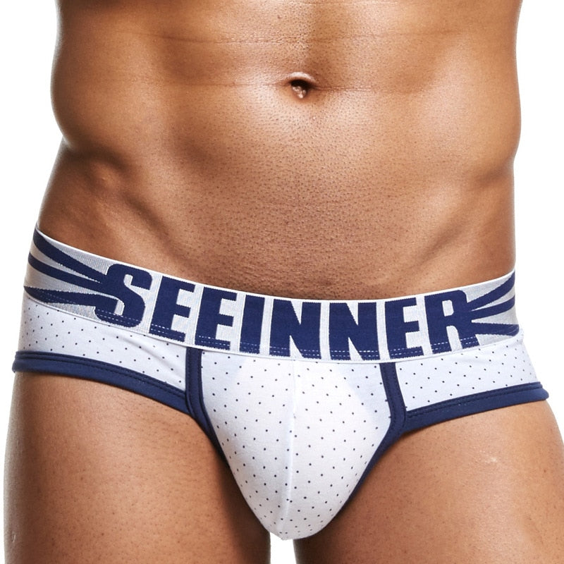 Aonga Men Underwear Briefs Cotton Striped  Men Briefs Slips Cueca Masculina Male Panties Calcinha  Underwear aonga