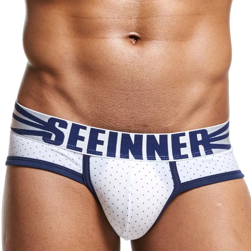 Aonga Men Underwear Briefs Cotton Striped  Men Briefs Slips Cueca Masculina Male Panties Calcinha  Underwear aonga