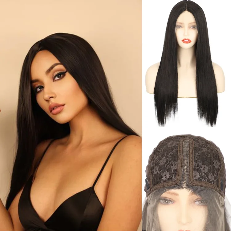 Ins Hot Black Straight T-Lace Front Wig-elleschic