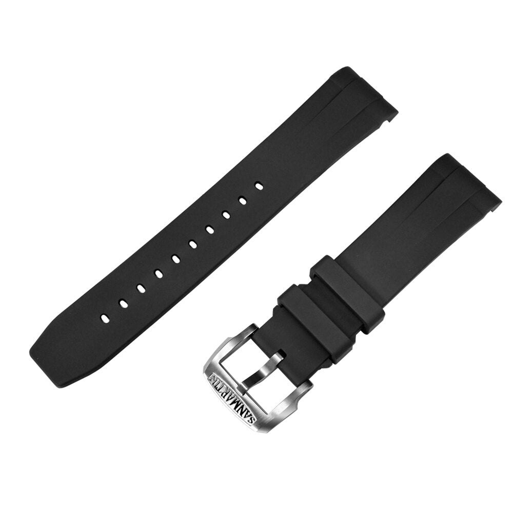 San Martin Fluorine Rubber Watch Band for SN0121G/SN054/SN008 San Martin Watch san martin watchSan Martin Watch