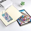 (US Local)Christmas Bear A5 Size Diamond Painting Notebook Set with 4Pcs Bookmark Gift