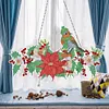 5D DIY Special Shaped Diamond Painting Christmas Hanging Wreath With Lamp String Kit