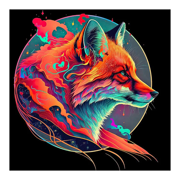 Color Fox 30*30CM(Canvas) Full Round Drill Diamond Painting gbfke