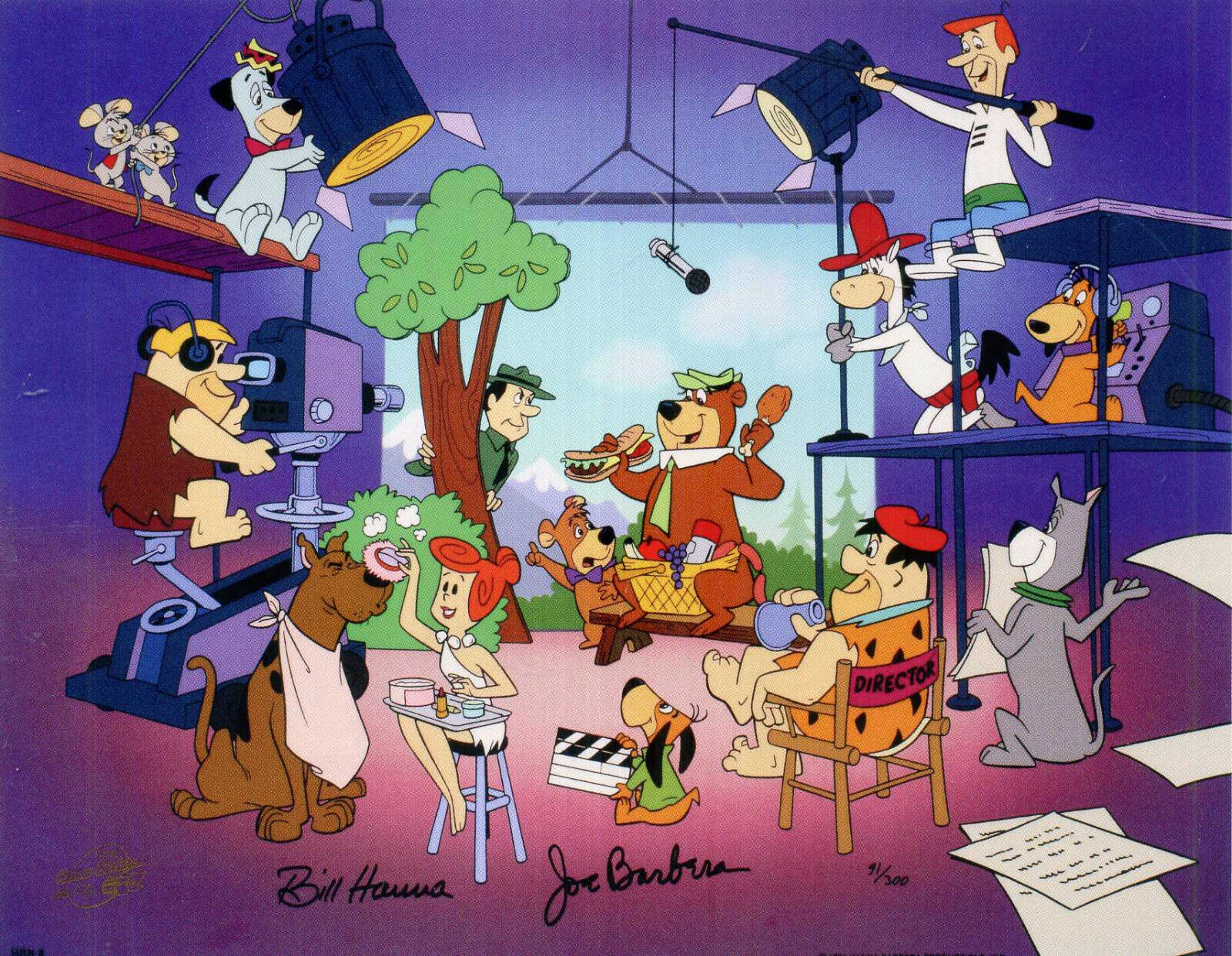 BILL HANNA & JOE BARBERA Signed Photo Poster paintinggraph - Cartoon / Animation - Preprint