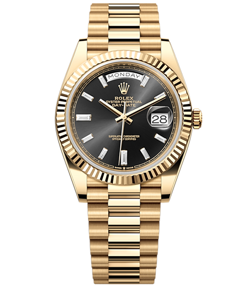 Rolex Day-Date 40 Presidential dial, Fluted Bezel, President bracelet ...