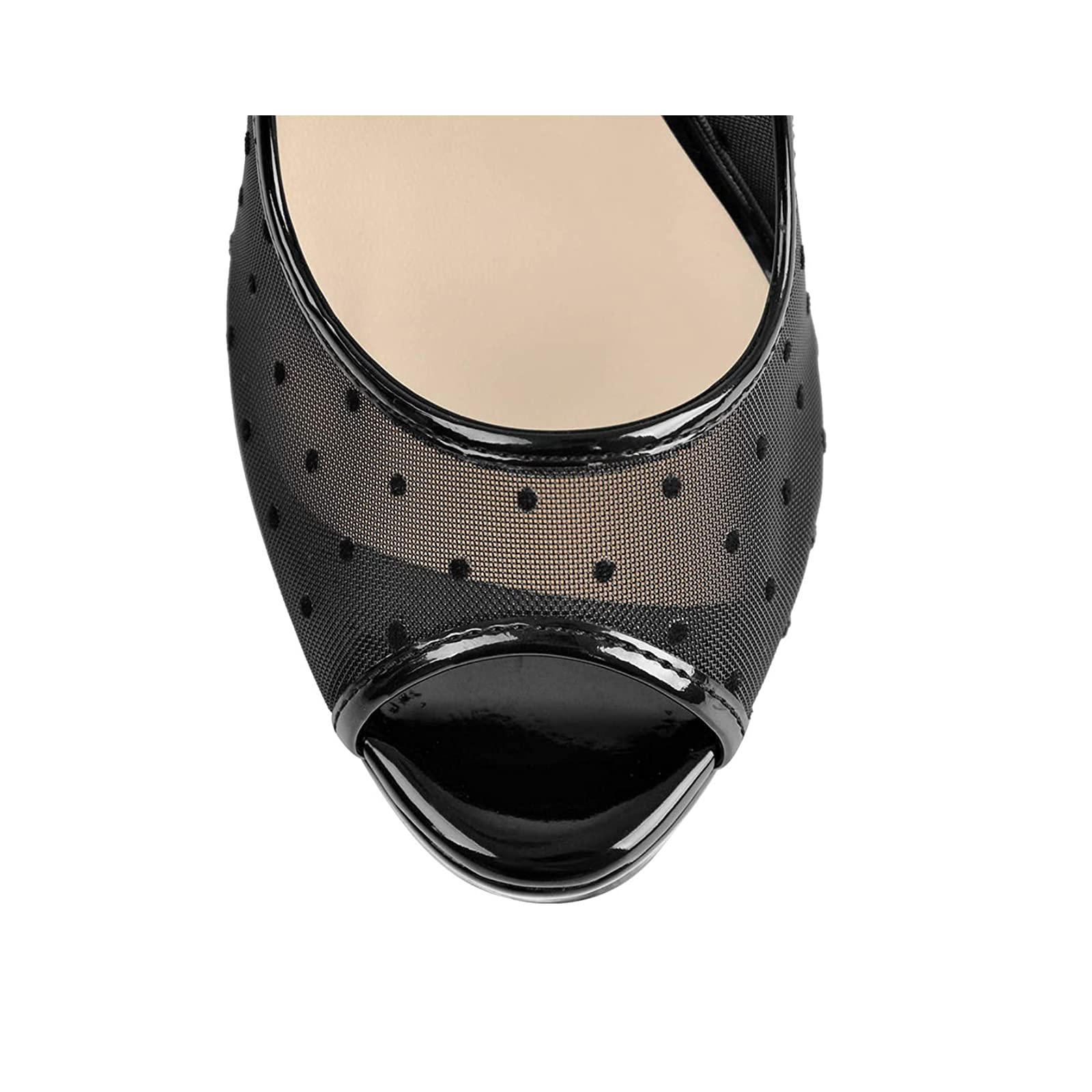 6" Platform Peep Toe Sky High Pumps Patent Shoes-MERUMOTE