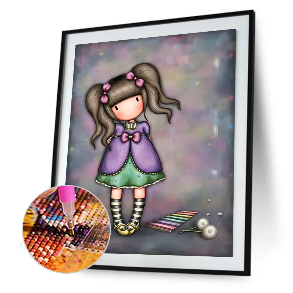 5D DIY Full Round Drill Diamond Painting Grace Doll Home Decoration (GS3058 )