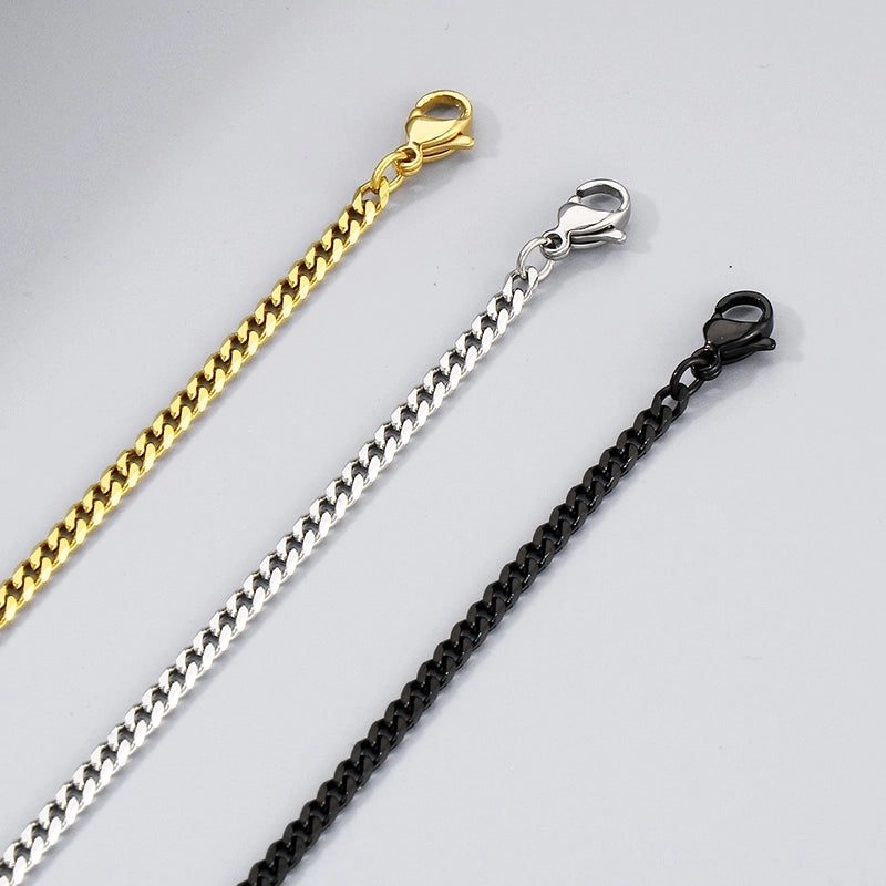 Fashion Hip Hop Stainless Steel Multi-Specification Six-Sided Grinding Men’s And Women’s Jewelry Suit