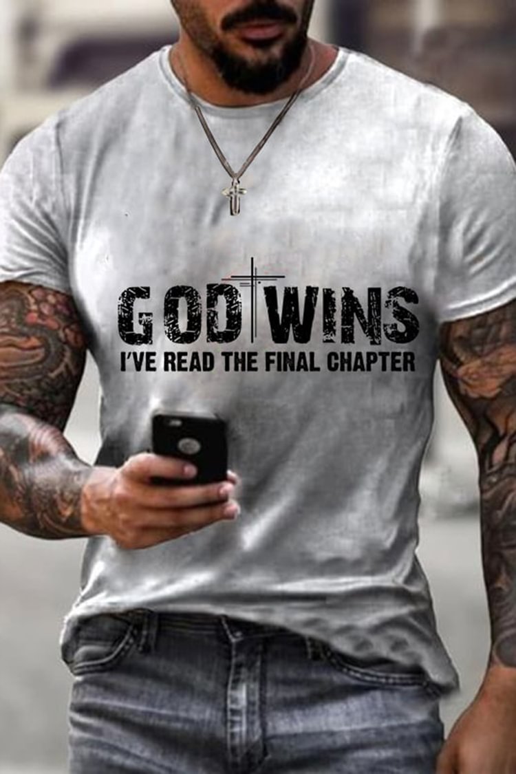 Tiboyz God Wins I've Read the Final Chapter Men's T-Shirts