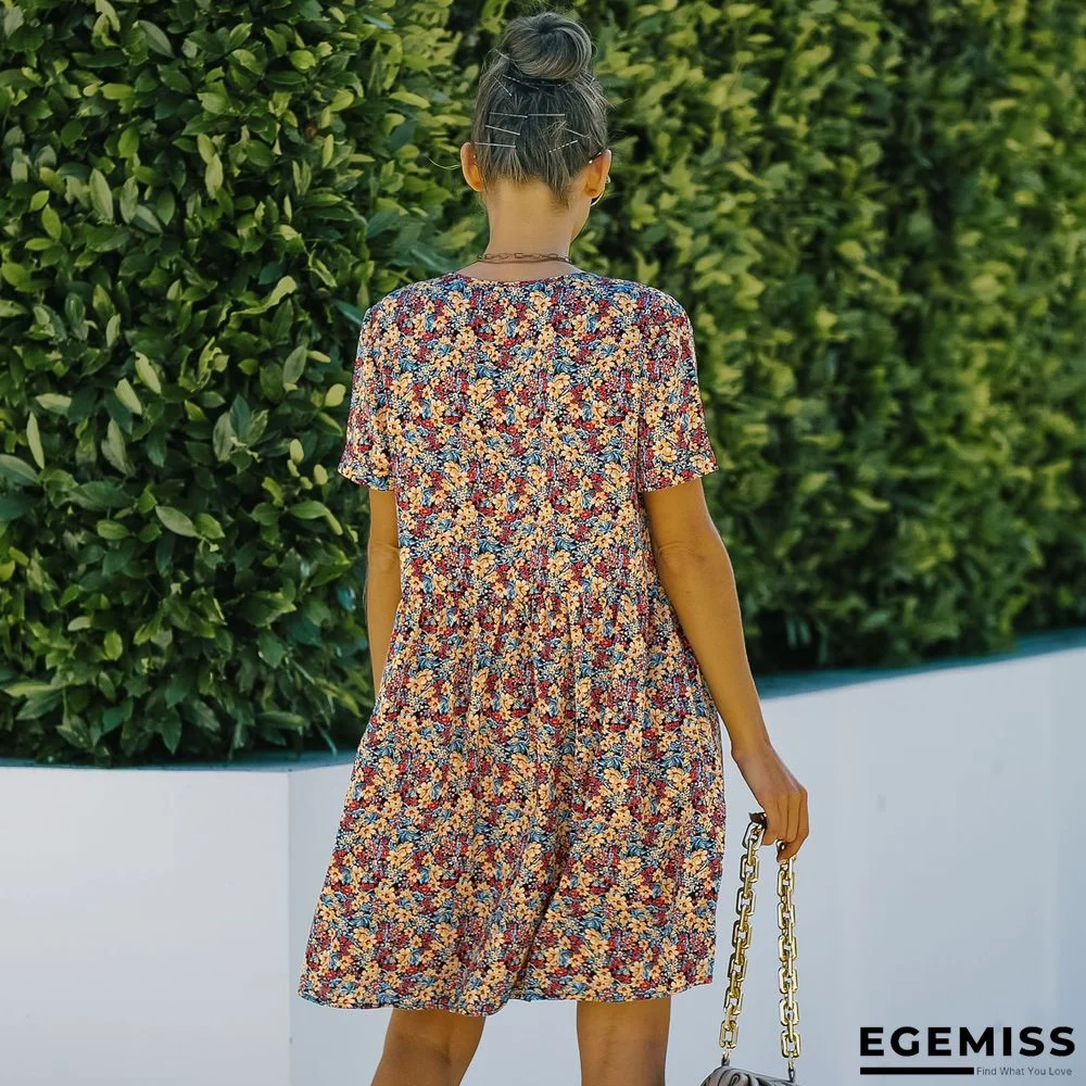 Floral Printed Dress | EGEMISS