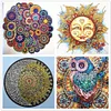 DIY 5D Diamond Painting, Special Crystal Rhinestones, Mandala Moon Sun, Diamond Paintings Art Gem Triptych Multi Picture Paint with Pearl by Number Kits for Adults Wall Decor 