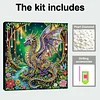 (25x25cm)DIY Dragon Framed Handmade Pearl Painting Art Craft Kit Living Home Decor