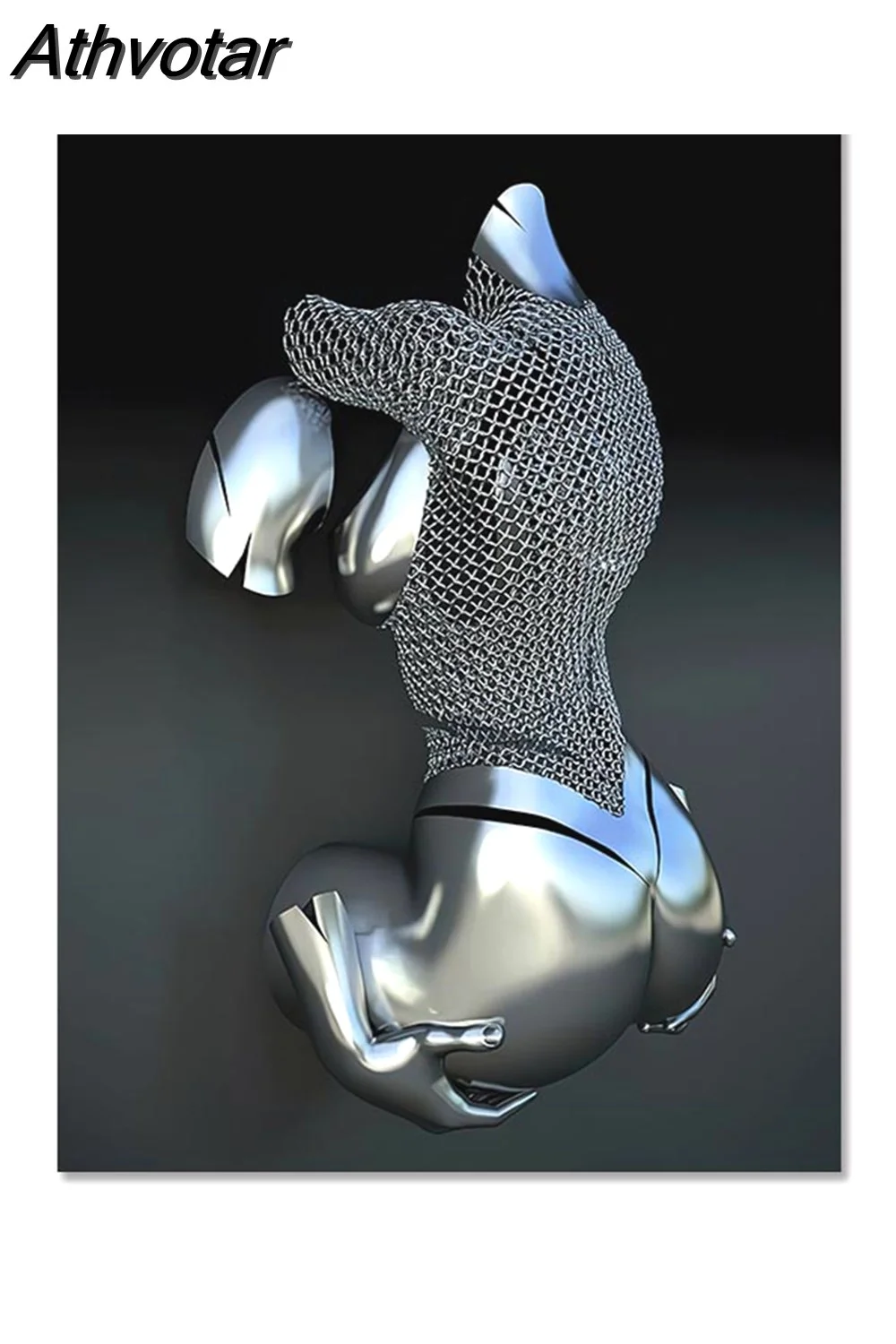 Athvotar Figure Statue Canvas Painting Romantic Abstract Posters Prints Wall Art Pictures Modern Living Room Decorations for Home