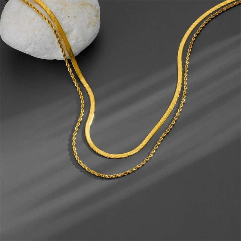Copper 18K Gold Plated Glam Minimalist Plating Twist