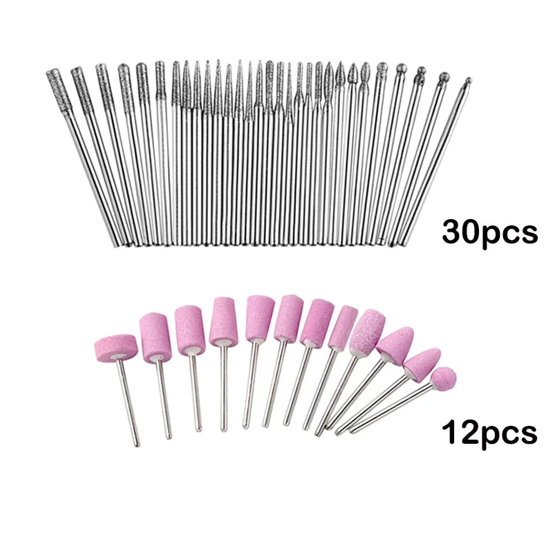 Professional  Machine Electric Nail Drill Bits Set Mill Cutter Nail Art Sanding File Gel Polish Remover Nail Tools-Nail Inspo