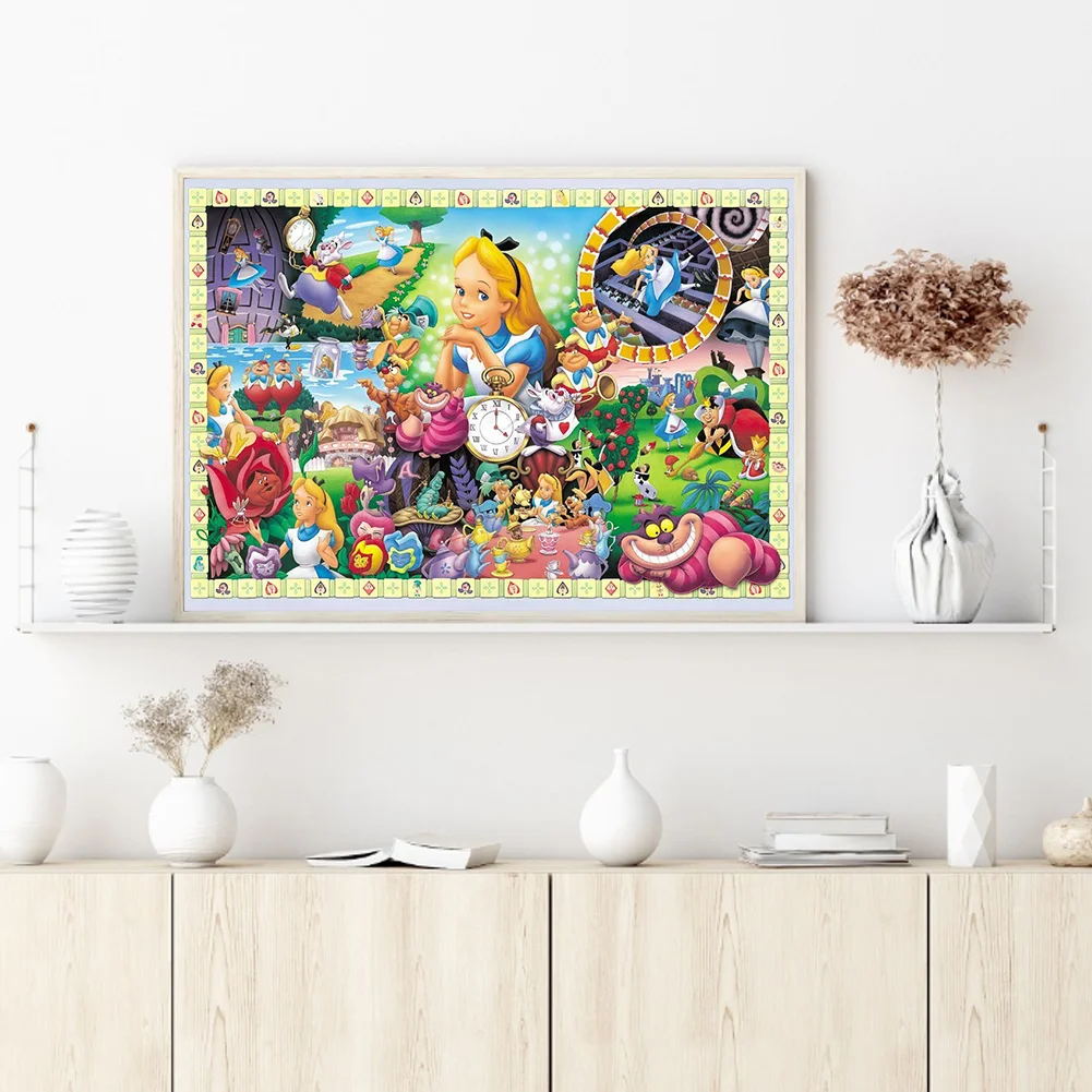 Diamond Painting - Full Round Drill - Alice's Adventure in Wonderland(60*40cm)