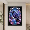 Crow Stained Glass-11CT Stamped Cross Stitch 40*60cm(Big Size)