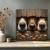 Three Curious Puppies-Paint by Numbers Acrylic Painting 40*40CM