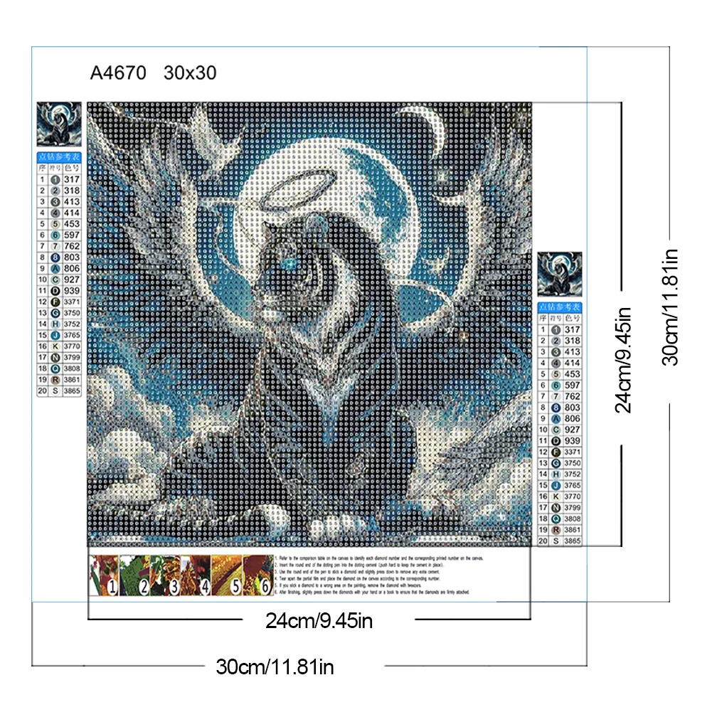 Full Round Diamond Painting 30*30cm - Tiger Of Heaven