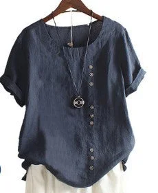 Brownm Summer Retro Large Loose Linen Sleeve Women's Clothing