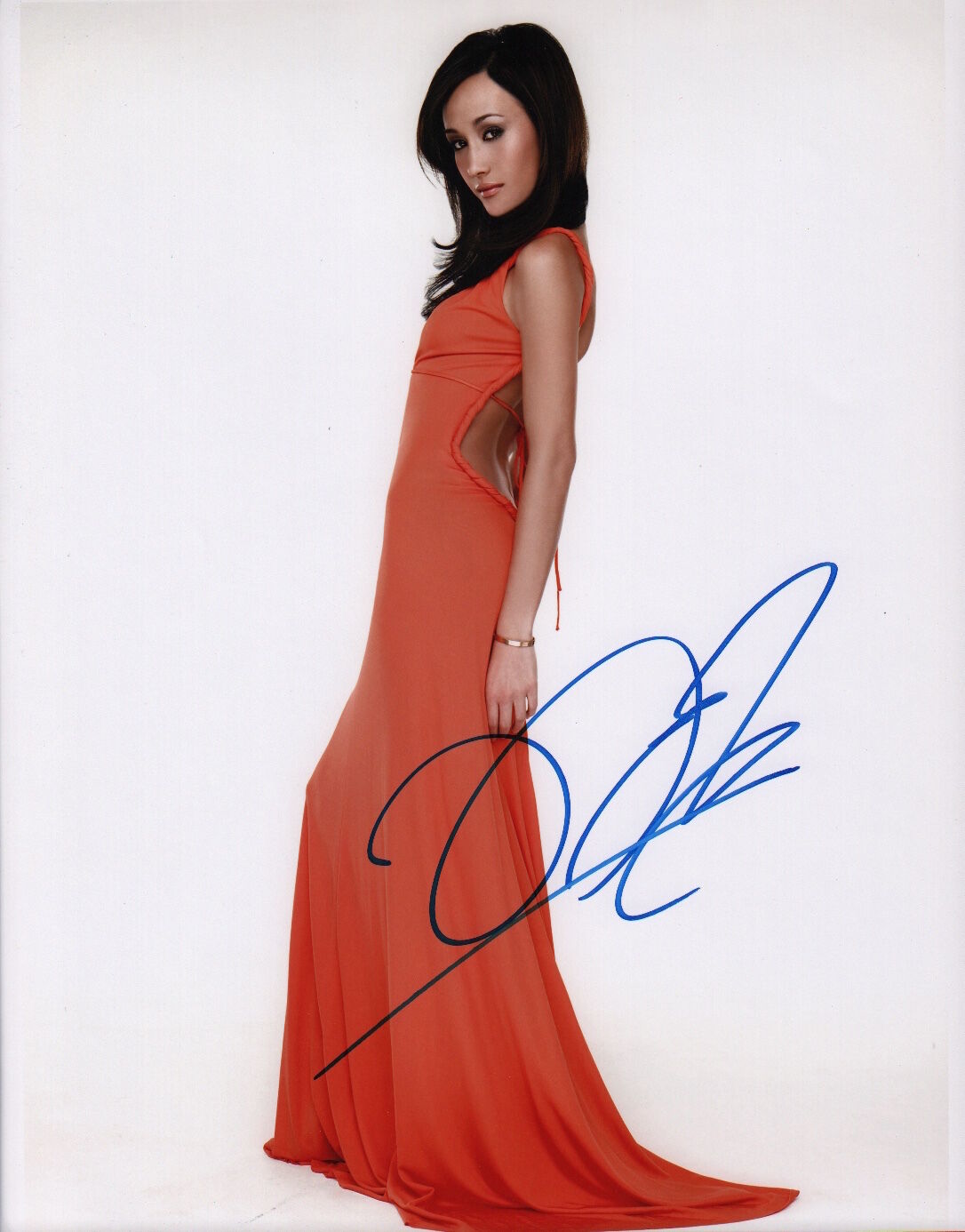 Maggie Q signed 11x14 Photo Poster painting