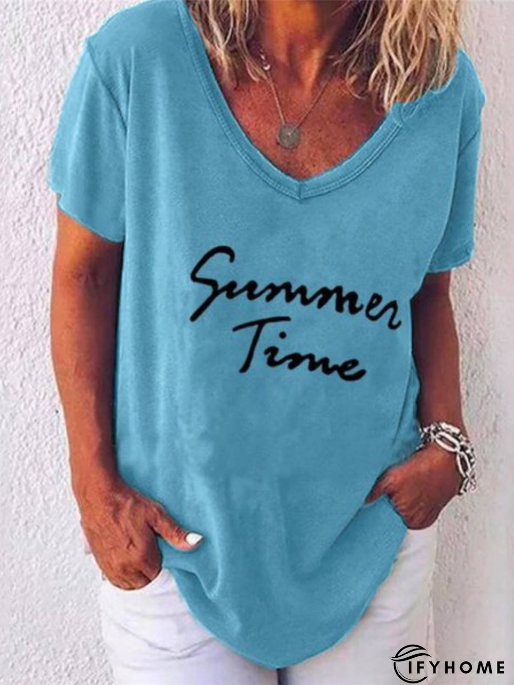 Letter Short Sleeve T-shirt | IFYHOME