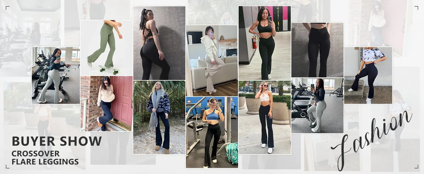 Yoga Pants With Crossover Waistband