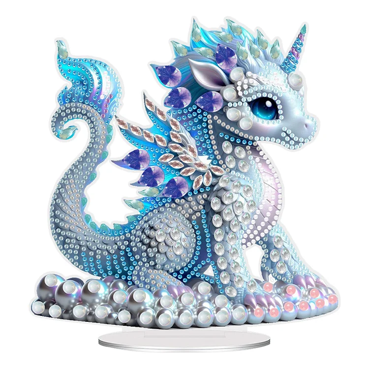 Dragon Unicorn Diamond Painting Tabletop Ornaments Kit Cute Bedroom Table Decor