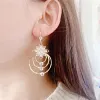 Boucles d'oreilles Trois Cr&eacute;oles Lotus en Cristal