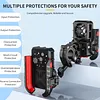 Cooling Motorcycle Phone Mount with USB/TYPE-C Charging Port Motorcycle Phone Holder 360 Rotation Cellphone Cradle Adjustable for 5.4-7.8 Inch Smartphone (Handlebar)