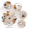 (US Local)5D DIY Special Shape Diamond Painting Desk Ornament Handmade Clock Kit(Tea Time)