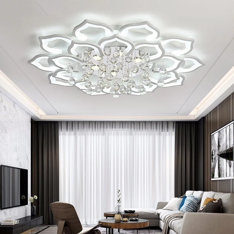 Led Ceiling Lights Living Room For 15-25Square Meters Bedroom With Crystal Remote Control Lamparas Detecho Moderna Home Fixtures