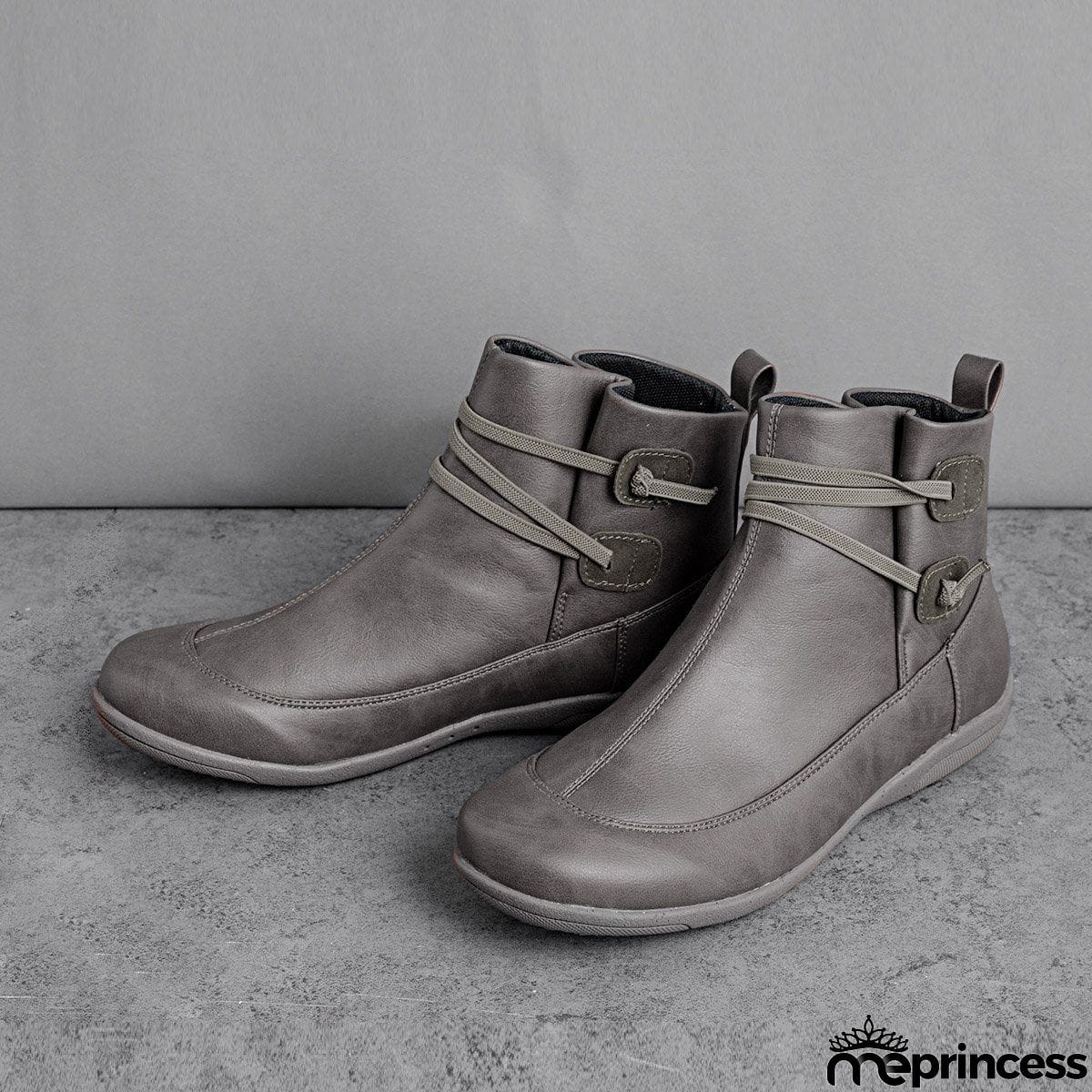 Women's Braided Strap Flat Heel All Season Boots