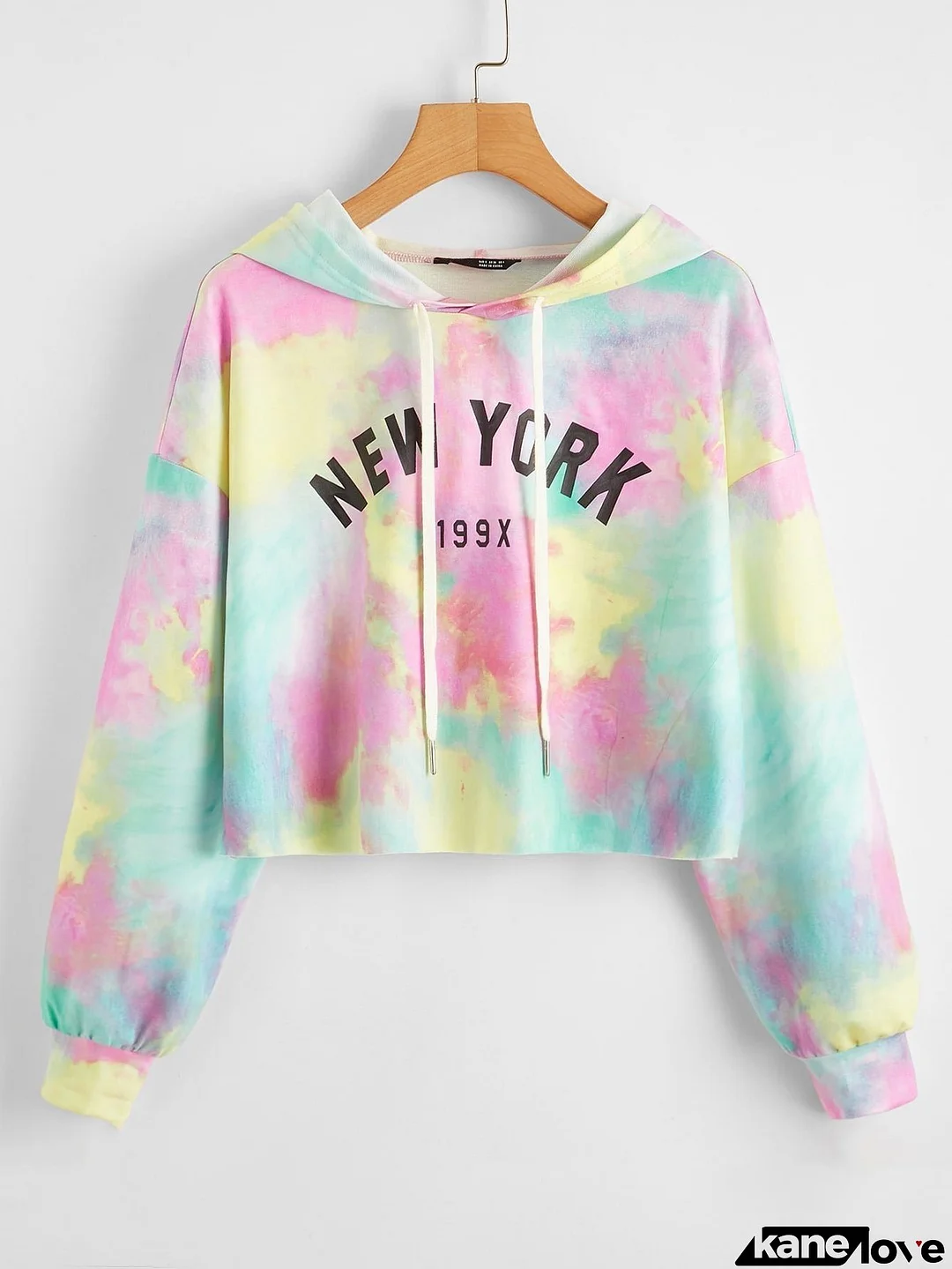 Woman Letter Graphic Tie Dye Pullover for Women