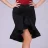 Standawon Leopard Print Women Classic Latin Dance Costumes Asymmetrical Ruffle Mermaid Skirt Lady Salsa Chacha Tango Rumba Dress