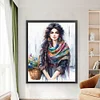 Bohemian Woman-11CT Stamped Cross Stitch 50*60cm/19.69*23.62in(Big Size)