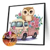 Diamond Painting-DIY Crystal Rhinestone Owl Car