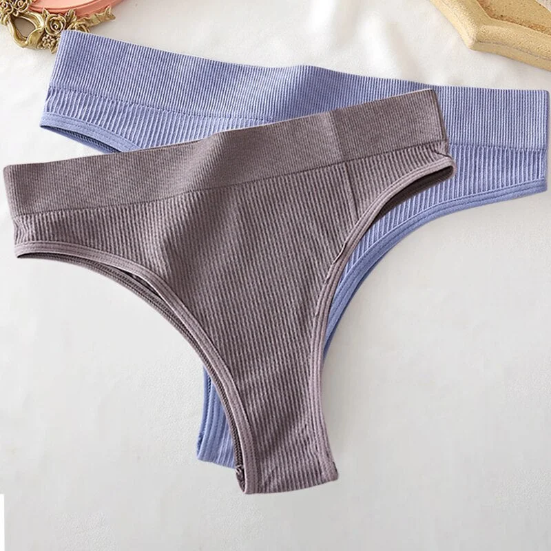 Seamless Women Pantys Girls Thongs High Waisted Soft Woman Briefs Fashion 6 Solid Colors S-XL Sexy Underpants For Women New