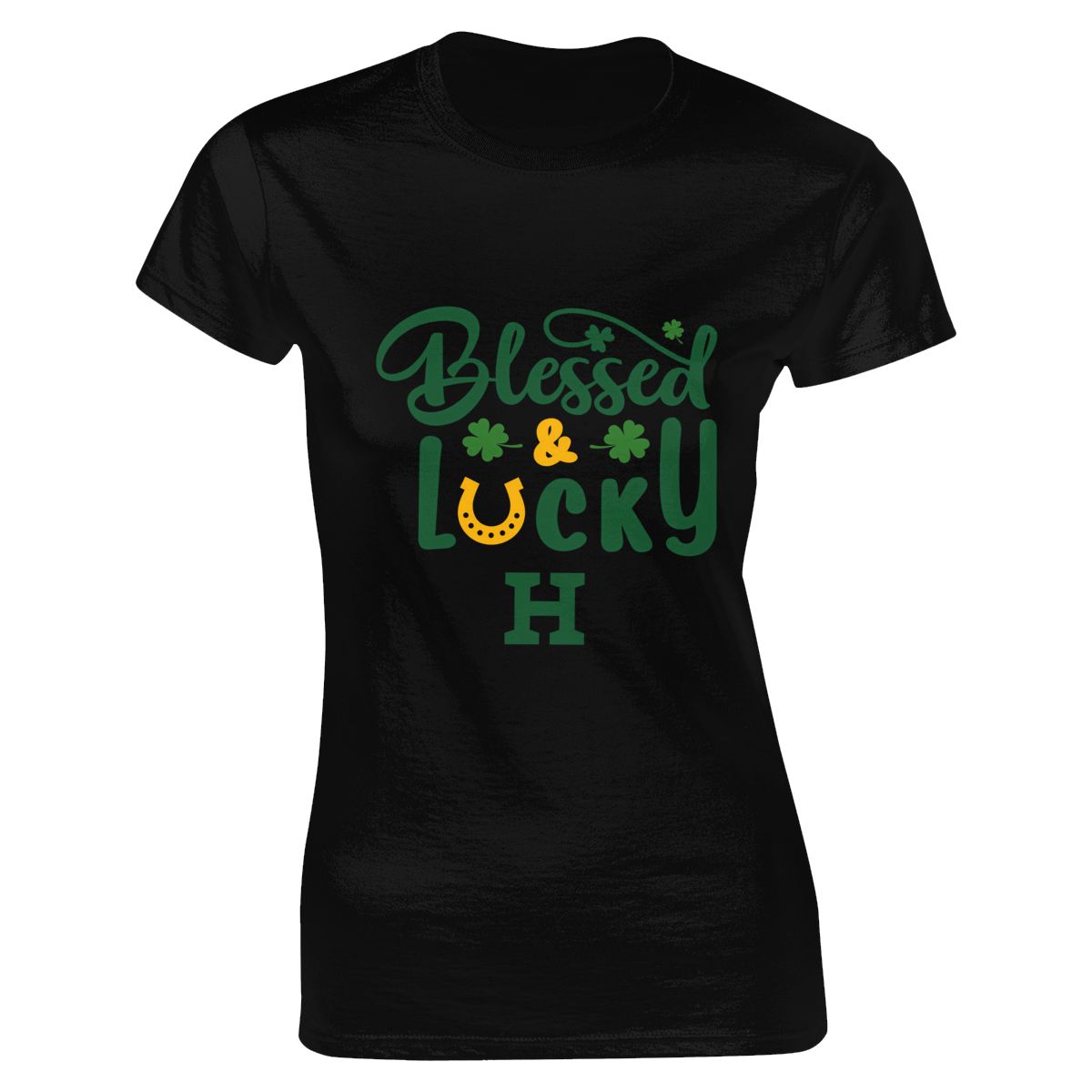 Houston Astros St Patrick's Day Blessed And Lucky Women's Short-Sleeve Cotton Tee