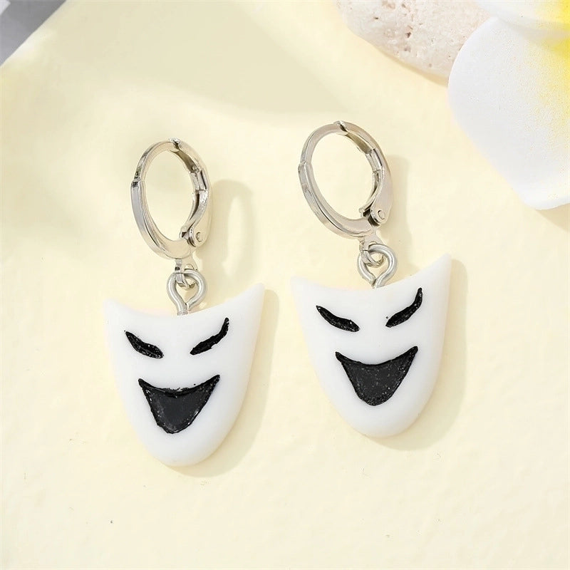 Cute Cartoon Animal Ghost Puppy Panda Halloween Shape Acrylic Earrings