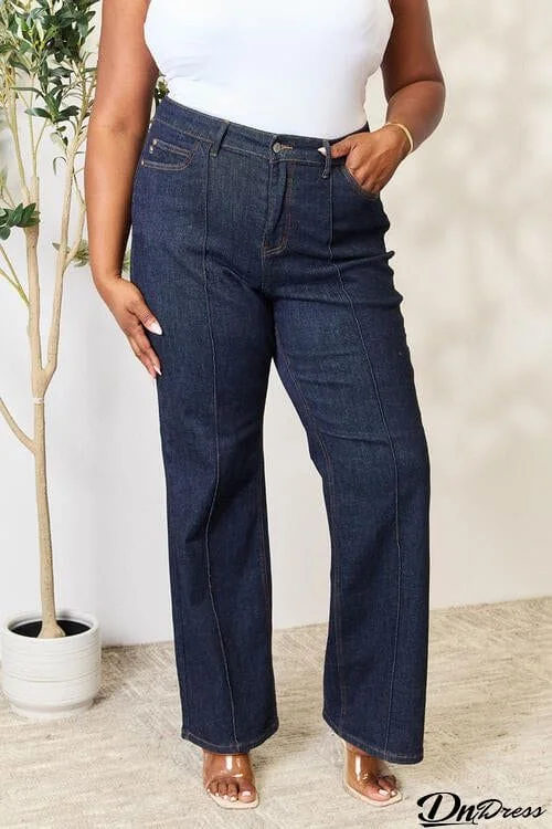 Judy Blue Full Size High Waist Wide Leg Jeans