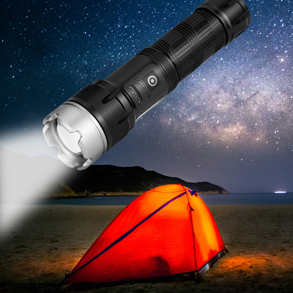 

USB Recharge Powerful Torch Waterproof Zoomable Flash, 501 Original