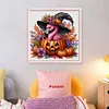 Halloween Pumpkin Flamingo-14CT Counted Cross Stitch 40*40cm/15.75*15.75in tapestrymarket