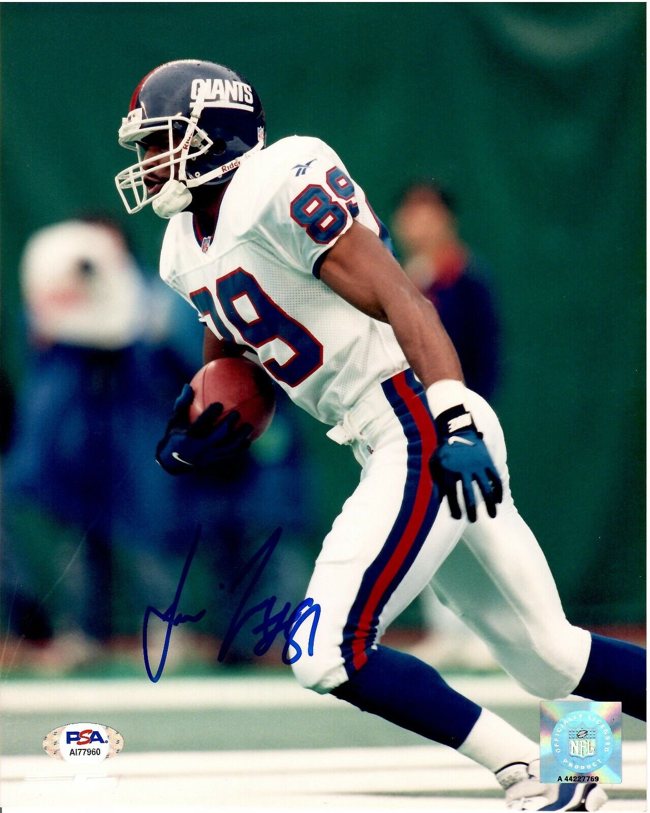 Amani Toomer autographed signed 8x10 Photo Poster painting NFL New York Giants PSA COA